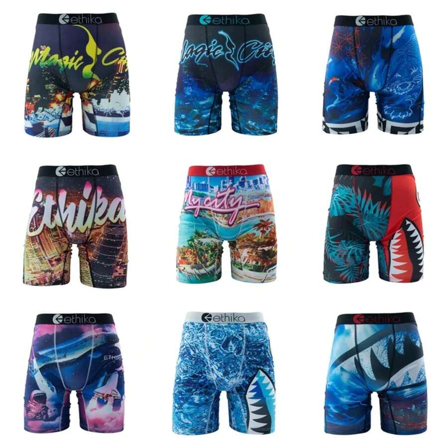 ETHIKA, 1 Uds., ropa interior para hombre, Boxershorts sexis, bañadores transpirables para hombre, calzoncillos de talla S-3XL para hombre, calzoncillos de natación, Boxers para hombre 0DKF - C-1146 - Ver 1