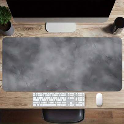 1pc Minimalist High-End Mouse Pad With Textured Gray Landscape Design, Non-Slip Rubber Base, Washable & Ergonomic, Perfect For Modern Office Or Study Setup, Ideal Gift For Friends, Mouse Pads For Desk Gaming Mouse Pad