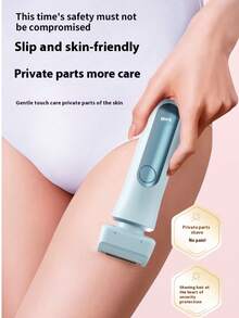 Livora 女士电动剃须刀，Silk Glide Pro 剃须刀，可充电电动修剪器，适用于比基尼、阴毛、腿毛、身体、干湿两用