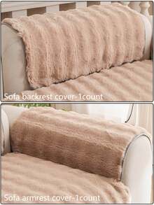 1 pezzo Copri divano in pelliccia sintetica, colore cachi, adatto agli animali domestici, anti-polvere, protettore per mobili, adatto per divani a 1/2/3/4 posti in soggiorno o camera da letto, per tutte le stagioni, decorazione autunnale, decorazione per la stanza