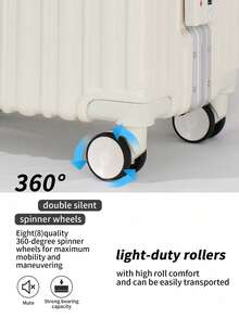 14-Inch Makeup Case Set, Carry-On Approved, Hard Shell PC Aluminum Frame Travel Luggage, Suitable For School, School Supplies And Other Study Essentials - Beige - View 6