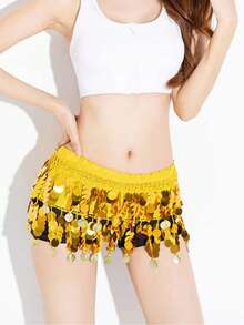 肚皮舞亮片腰链硬币腰巾舞蹈表演服装臀巾