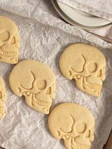 1pc Skull Design Cookie Stamp - White - View 4