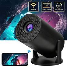4K WiFi Mini Projector With Auto Keystone Correction, Remote Control, 180° Rotation, Portable Smart Home & Outdoor Video Projector