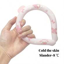 MINISO Sanrio My Melody 3D Air-Cooling Neck Wrap, Soft TPU Material With Blue Ear Detailing, Quick-Acting Cooling Effect, Suitable For Commuting, Travel & Long Hours In The Heat(1PC) - Pink - View 2