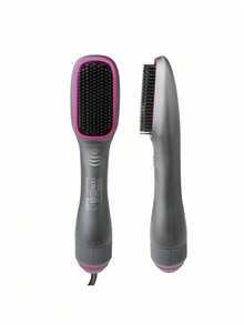 三合一吹风机刷和直发器刷，专业 980W 强力陶瓷电气石离子热风刷，3 种热度/2 种速度设置，一步式吹风机和造型器，适合所有发质 - 英規插(220-240V) - 查看 8