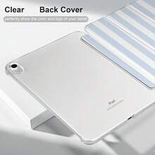 Simple Blue And White Stripes Pattern Tablet Protective Case,Compatible With Apple IPad 9.7/10.2/10.5/10.9/12.9/Pro/Mini,10th/11th Gen, Air 11inch, Compatible With Samsung Galaxy Tab S6 Lite 10.4 Inch,Soft Anti-Fall Protection,Smart Stand/Automatic Wake Up/Sleep - iPad 保護殼 條紋 - 查看 8