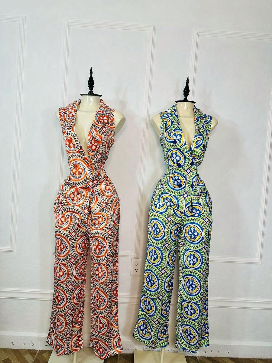 Conjunto 2 piezas, pantalon y chaleco - Verde Lima - Ver 1