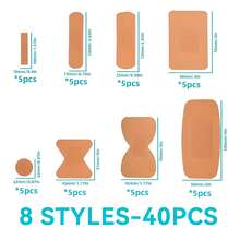 (1 set de 50 y 100 piezas) Paquetes de vendas variados, vendas para la punta de los dedos de diferentes tamaños, vendas impermeables, vendas adhesivas transpirables, cuidado de heridas de emergencia a granel, raspones, ampollas para el botiquín de emergencia