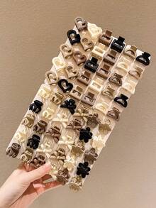 10/30 件女孩彩色简约小发夹 - 彩色 - 查看 3