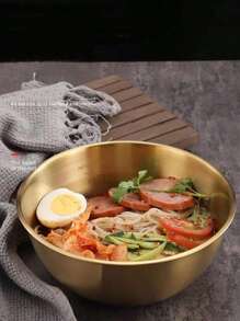 A Set Of Three Stainless Steel Mixing Bowls, Kneading Bowls, Salad Bowls, For Cooking Food, Kitchenware