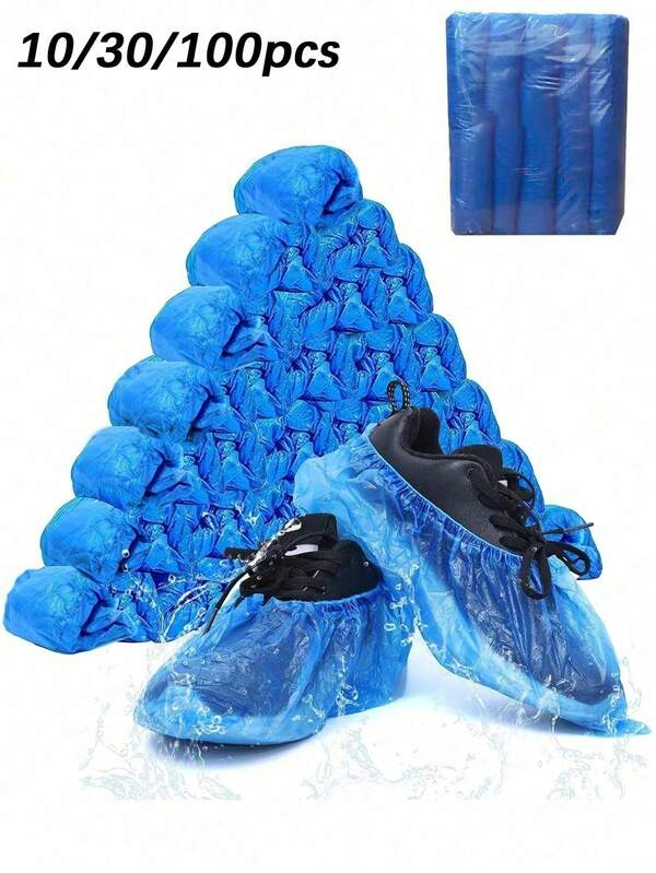 100 Pieces Disposable Shoe Covers | Fluffy Home Protective Overshoes, Overshoes, Shoe Accessories, Dirt And Abrasion Resistant, Comfortable And Non-Slip, Designed To Keep Shoes Clean In Homes, Offices, Hotels, And Other Places