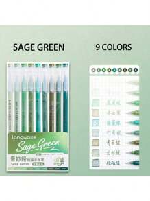 Languo 213 Pcs 1 Set High Capacity Color Neutral Pen Gel Pen Acrylic Paint Markers Pens, Student Painting Drawing 207 Colors Color Handbook Pen, Painting Graffiti Outline Can Be Stacked Color Fine Tip Neutral Pen 0.6mm, 24 Color System Set Candy Color Morandi Color Cute Stationery Pen