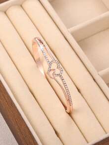 Fashion Charming Girl Heart Bangle Shinny Rhinestone Bracelet For Gift Party Accessory - Fashion Heart Bracelet - View 16