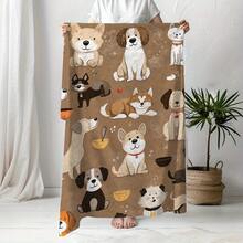 Comfortable Dog-Themed Flannel Blanket - Soft, Warm, And Versatile, Suitable For Naps, Camping, Travel, And Home Decoration - Perfect Gift For Pet Lovers - Style - View 6