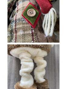 圣诞雪人伸缩挂饰新款针织麋鹿公仔窗景圣诞装饰圣诞快乐礼物挂饰腿桌壁炉装饰圣诞老人雪人-驯鹿 - 彩色 - 查看 10