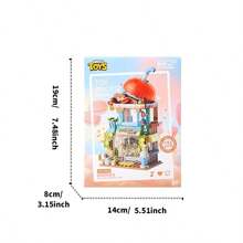 Miniso Set de bloques de construcción de la tienda de té con leche ultra satisfactoria de MINISO, que restaura exquisitamente la escena de una tienda de té con leche, con ricos detalles que muestran el proceso de elaboración del té con leche, siente la cultura de las bebidas durante el ensamblaje, adecuado para la colección personal o como regalo (1 pieza)