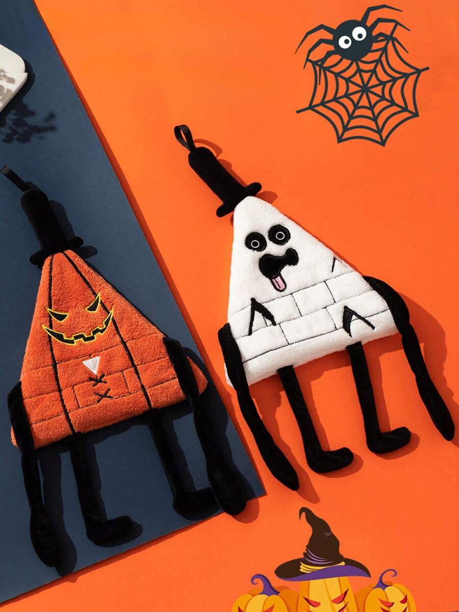 Toalha de Mão Monstro Única - Ultra Absorvente, Toalha de Coral Fleece Grossa para Cozinha e Banheiro com Alça de Pendurar - Lembrancinhas Festivas Perfeitas, Melhor Escolha!