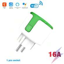 Smart Sockets, Tuya Smart WiFi Sockets, 16A Plug, European Standard Plug, APP Remote Control, Voice Control Via Alexa And Home, With Timer Function, Electricity Usage Monitoring, Compatible With Smartphones - 歐規E型插(220-240V) - 查看 13