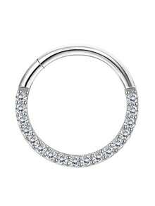 DOLOTTA 1-6Pcs Septum Rings 16G Surgical Steel Nose Rings Hoops For Women Seamless Clicker Hinged Segment Hoop Lip Nose Rings Conch Lip Helix Cartilage Earring Septum Jewelry Lip Nose Daith Hlix Piercing Jewelry 8MM