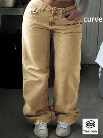 Bestselling New American Streetwear Basic Casual Plus Size Straight Leg Pants For Women