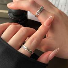 Anillo personalizado minimalista y creativo "Viva La Vida", joya única para mujer, anillo casual y sencillo unisex para uso diario, accesorio de joyería ajustable