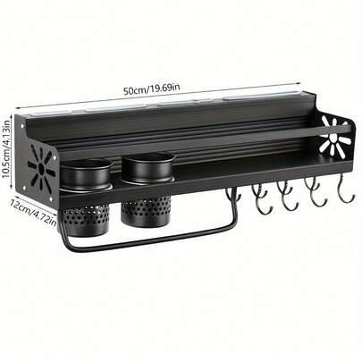 Giá đựng gia vị có móc, giá đựng đồ nhà bếp, giá treo đũa và dao đa chức năng gắn tường, giá treo dụng cụ nhà bếp để bàn, đồ dùng nhà bếp gia đình, giá đựng dụng cụ nhà bếp đa chức năng.