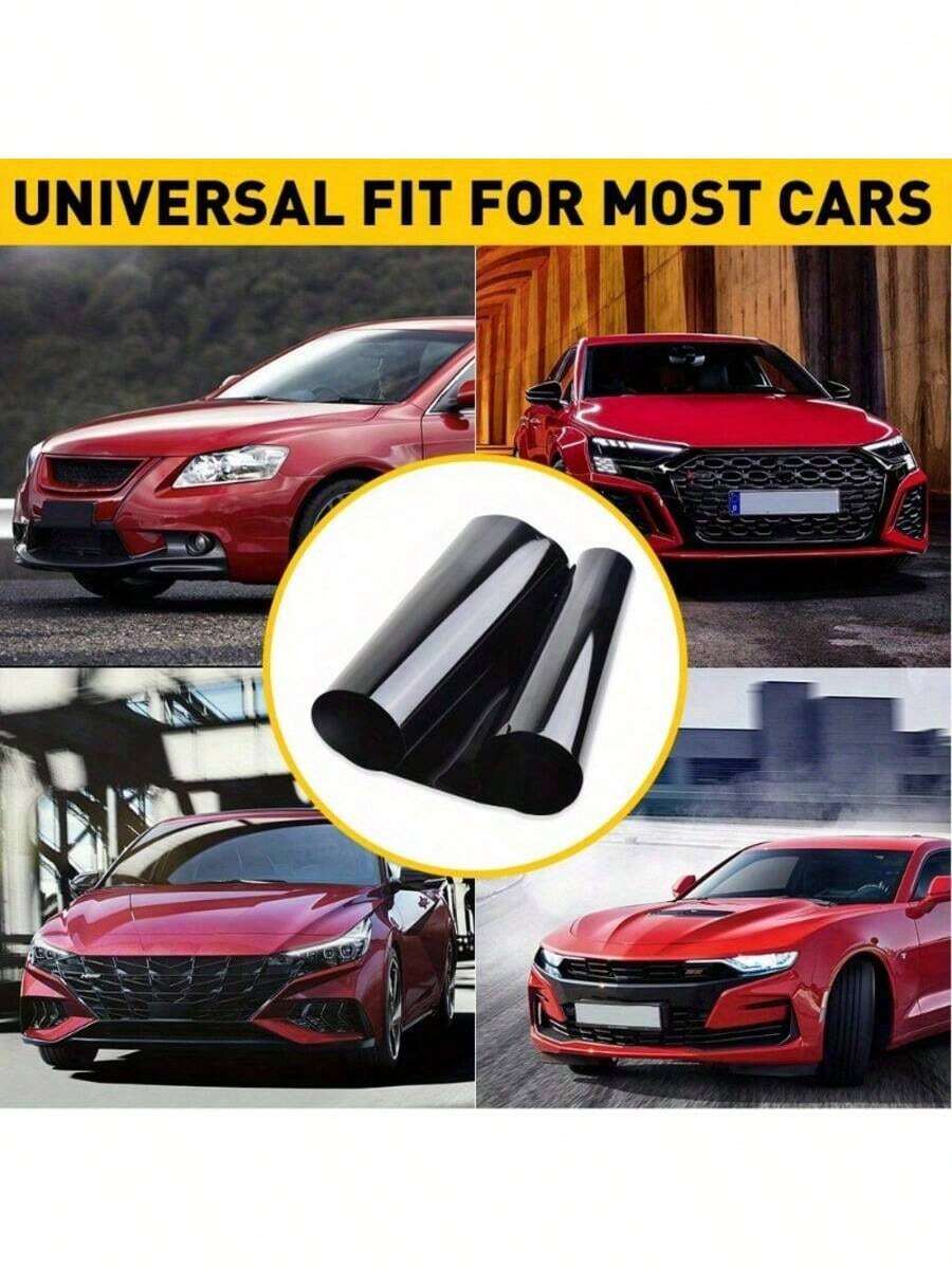 1 Set Sun Visor Strip Windshield Banner Vinyl Long Lasting Premium Blank Decal Black