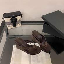 Women Platforms & Wedge Sandals - Brown Clip-on - View 2