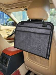 1pc Car Seat Back Storage Bag - Dark Grey - View 3