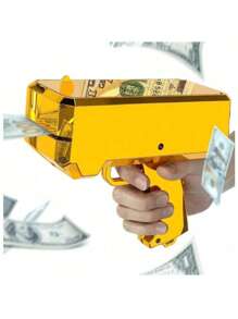 1pc Super Money Gun Toy, Fake Paper Money Spray Gun Toy, Handheld Cash Gun Fake Banknote Dispenser Money Shooting Toy, Halloween Decor,Halloween Party Props,Thanksgiving Gift
