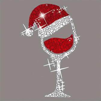 1/2/3 件圣诞酒杯热转印贴纸 - 圣诞帽和雪花图案，耐用塑料热压贴花，可用于 T 恤、包包、枕头、牛仔裤和服装上的 DIY 节日装饰