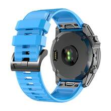 شريط ساعة مناسب سريع التركيب متوافق مع Garmin Tactix 8 47/51 مم، Descent G2/Mk3i 51 مم، Fenix 8 51/47 مم، 7X/7Pro/6X/6pro/5X/5plus، سوار سيليكون ناعم رياضي متوافق مع Quatix 5/6/7، Epix Pro 51 مم، Tactix7 AMOLED، Enduro3 2، Forerunner 955 965 بمقاسات 22/26 مم. - A - مشاهدة 6