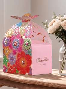 10个装蝴蝶花朵3D图案包装袋糖果饼干装饰包装袋礼物送朋友婚礼生日节日装饰随机发货 - 彩色 - 查看 5