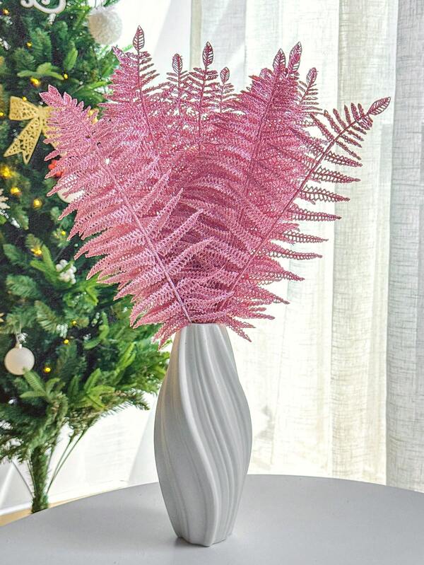 20pcs/10pcs/1pc Artificial Glitter Leaves, Cute Artificial Flowers For Christmas Tree Decor, Living Room & Bedroom Vase Filler, Wedding, Party. Home Decor, Office Desk Filler. Halloween Decor, Thanksgiving Christmas Supplies, Home Decor, Tabletop Decor, Christmas Decorations, Halloween Costume, Glitter Artificial Christmas Flowers, DIY Wreaths, Home Decor, Wedding Party, Christmas Gift Decor, Christmas Ornaments, Holiday Party Decorations