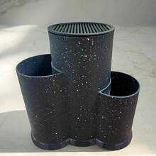 1pc Universal Knife Holder, 3-In-1, Kitchen Utensil Rack, Knife Storage Rack, Empty Knife Slot, Large Kitchen Tool, Black Brushed Multi-Function Kitchen Utensil Rack For Knives, Chopsticks, And More - Space Saving Kitchen Gadget - 3-in-1 White Brushed - View 5