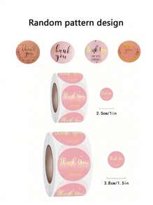 500 Sheets Thank-You Stickers, Suitable For Gift Packaging, Envelopes, Cards, DIY Decorations