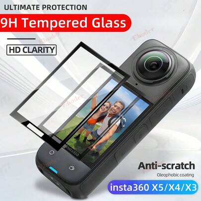 1-2Pcs Tempered Glass For Insta360 X5 X4 Air X3 Screen Protector For Insta 360X5 X4Air LCD Display Film Screen Protective Cover For Insta360X5 Insta 360 X4 9H Hardness Glass Films