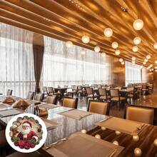 8pcs/6pcs/4pcs/1pc Holiday Christmas Placemat Set - Polyester Linen Round Placemats With Santa Claus & Reindeer Design, Christmas Floral Print, Non-Slip, Hand Washable, Suitable For Holiday Dining And Home Decor, Durable.