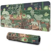 大型青蛙家族鼠标垫，游戏桌垫，大号键盘垫，可水洗，橡胶防滑底，缝边，礼品鼠标垫，桌面保护垫，学习桌垫，多种尺寸可选，电脑键盘垫，笔记本电脑垫，学习用品，返校游戏鼠标垫，办公桌配件，办公用品，办公桌配件，鼠标垫 - 小青蛙一家 - 查看 2