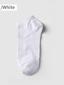 Kit 6 Pairs Unisex Youth Short Socks Summer 35-40 - trắng - Xem 2