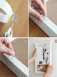 شريط لاصق شفاف قوي جدًا ذو وجهين، قابل لإعادة الاستخدام، مناسب لأغراض المطبخ والحمام، بطول 1/2/3/5 متر