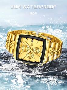 LIGE Reloj de hombre LIGE de moda, casual y de negocios, resistente al agua, luminoso, de cuarzo, con diseño de esfera redonda clásica y fecha