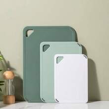 Plastic Cutting Board Set Of 3Cutting Boards For Kitchen , LargeSmall Chopping Boards NonSlip For Cooking Camping Dishwasher Safe, Reversible, With Grip Handle, 15"10"0.6" Green - 3個裝+灰色 - 查看 7