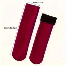 8 Pairs Of Warm And Comfortable Men's And Women's All-Purpose Thermal Socks - Soft, Breathable, And Elastic Mid-Calf Boot Socks, Suitable For Cold Weather - Filled With Fleece, Single Color. It Is Recommended To Wash By Hand To Extend The Service Life - 7 cặp màu pha trộn - Xem 4