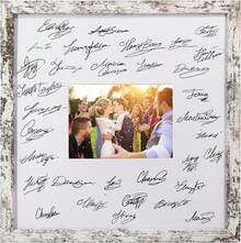 GraduatePro 12x16 Signature Picture Frame Board 5x7 Photo With Signable Birthday Party Graduation Wedding Guest Book Gold2025 - 白色 - 查看 2