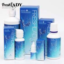 FRESH LADY Freshlady 60ml Contact Lens Solution – Gentle Clean & Moisturizing, Travel Size, Eye-Friendly Formula