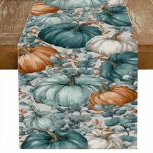 1 Piece Of Halloween Patterned Table Flag, Including Pumpkin And Black Cat, Made Of 72 Inch Knitted Polyester Fiber, Suitable For Holiday Gathering Tables, Home Kitchen Decoration, And Gifts.