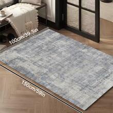 1 块奢华摩洛哥简约设计地毯，复古做旧柔软毛茸茸条纹地毯，适合户外、入口、客厅、卧室，可机洗，四季大尺寸垫子，家居装饰