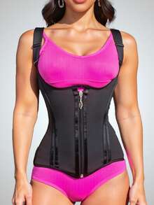 1PC Women's Waist Trainer Corset Vest Tummy Control Shapewear Breathable Waist Cincher For Women Body Shaper Sport Girdle Adjustable Buttoned Repair Corset